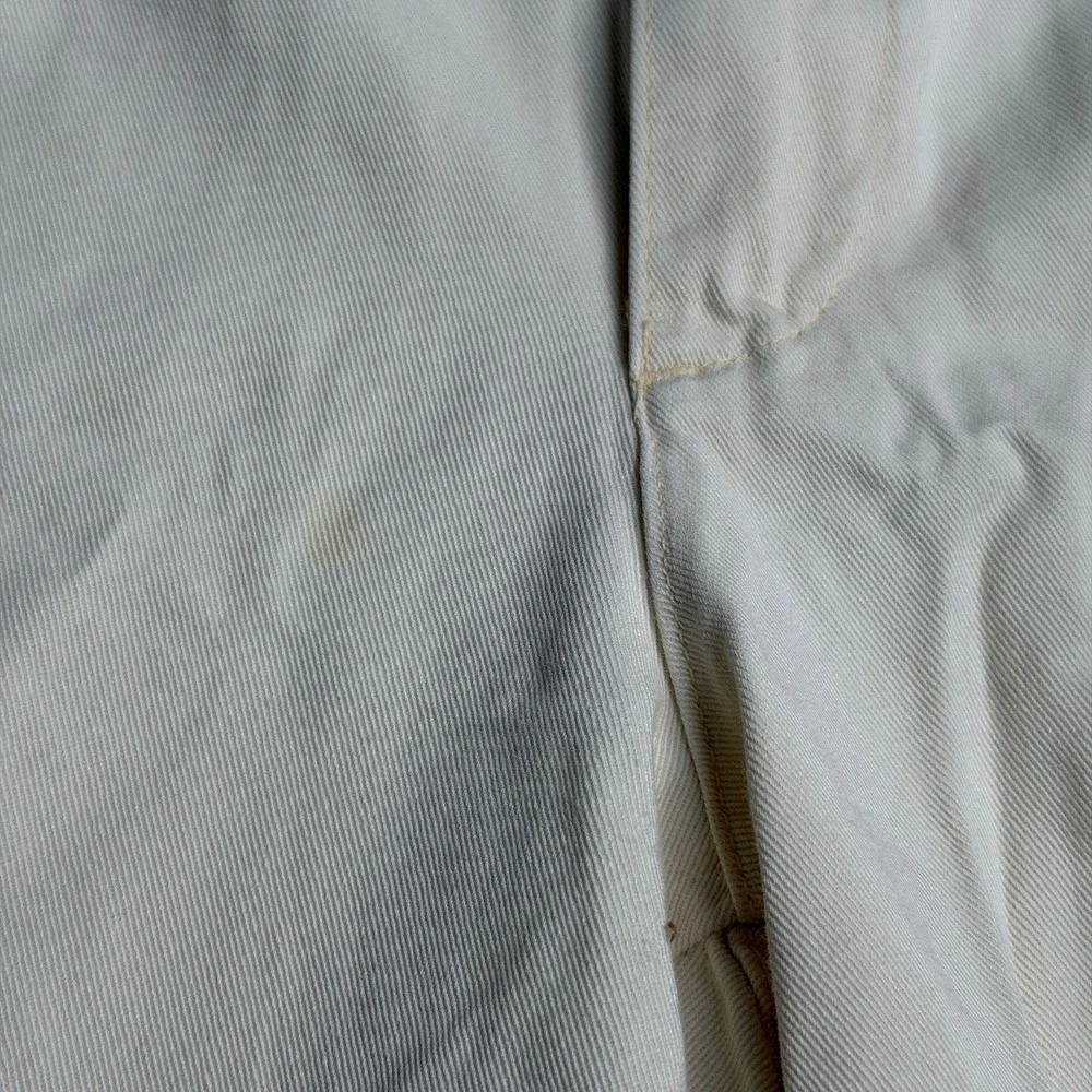 Vintage Polo Ralph Lauren Pleated Chino Shorts Mens 40 Cream Made in USA Crest